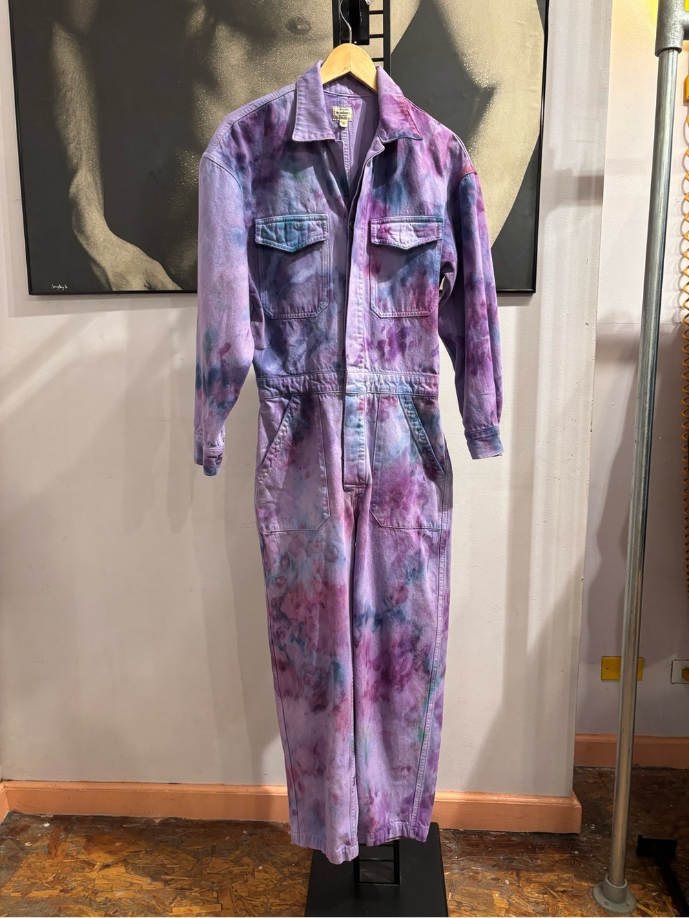 Purple Tie-Dye Denim Jumpsuit 
Citizens Of Humanity size M